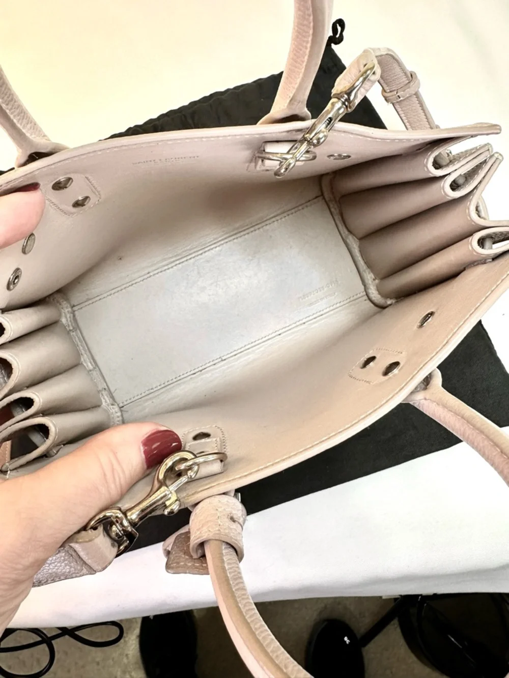 Saint Laurent Sac de Jour Baby Bag Rose Pink removable crossbody strap COA - Picture 12 of 13